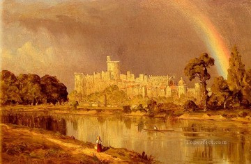  Castle Painting - Study Of Windsor Castle scenery Sanford Robinson Gifford